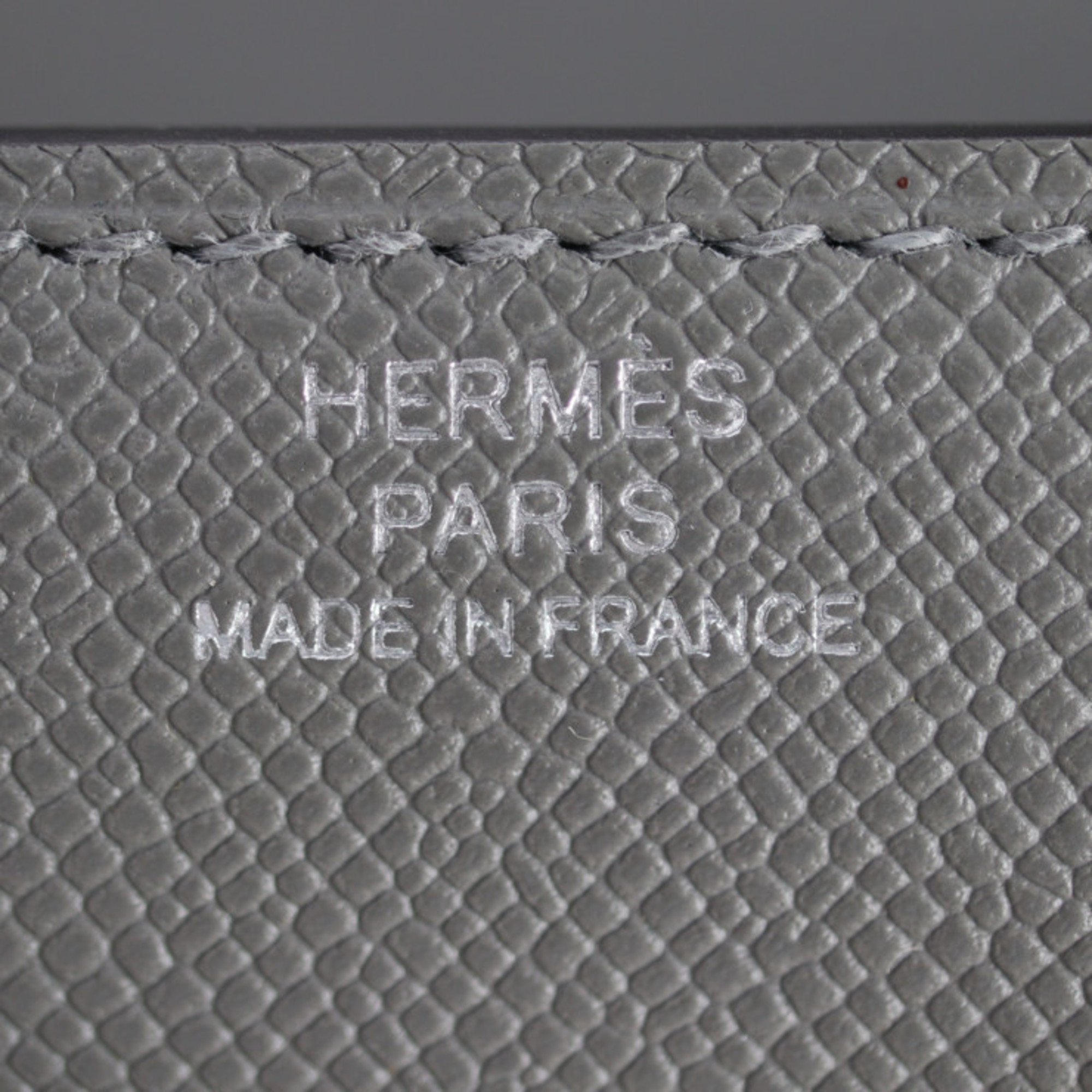 HERMES Hermes Kelly Pocket Wallet/Coin Case Veau Madame Grimeyer Wristlet Coin Purse Business Card Holder/Card Holder W Engraved