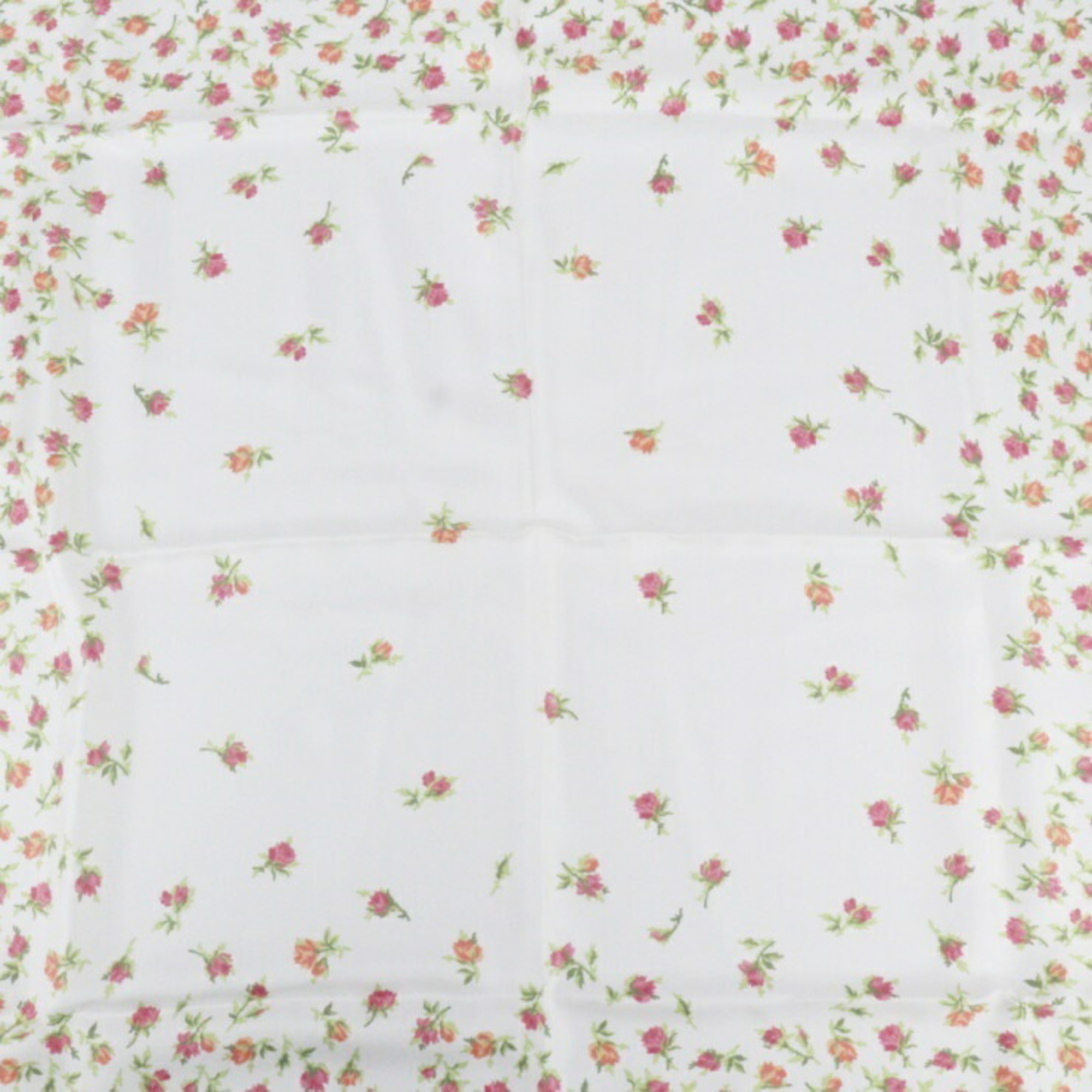 PRADA Prada Scarf 100% Silk White Pink Black Multicolor Large Flower