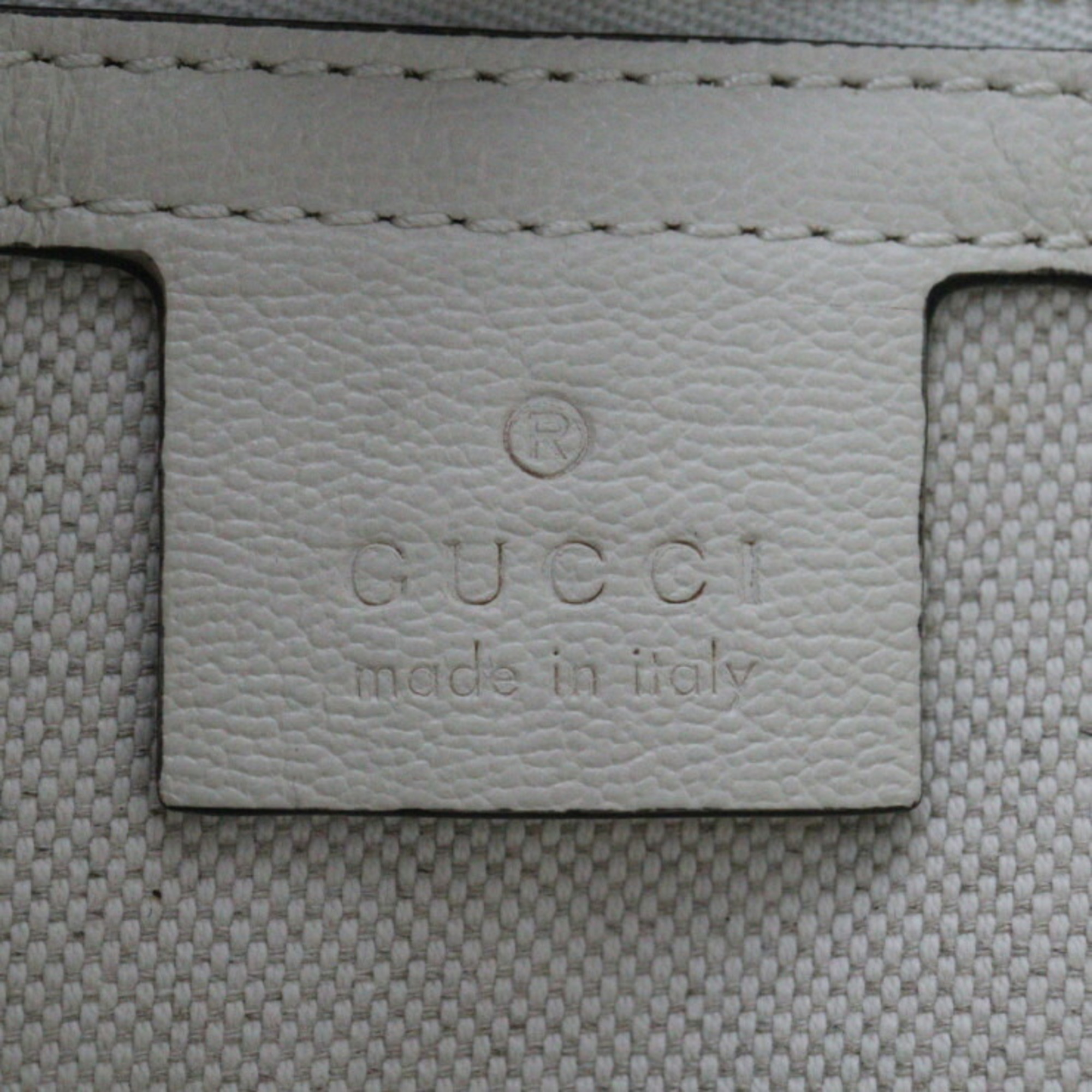 GUCCI Horsebit 1955 Medium Tote Bag Handbag 621144 Leather Ivory Shoulder