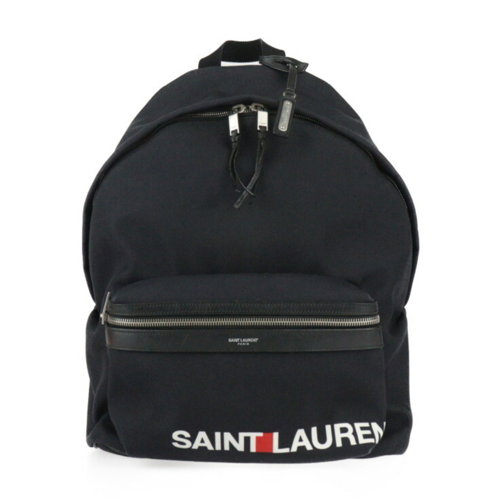 Yves Saint Laurent SAINT LAURENT PARIS Saint Laurent Paris Backpack Rucksack/Daypack 465448 Canvas Leather Black