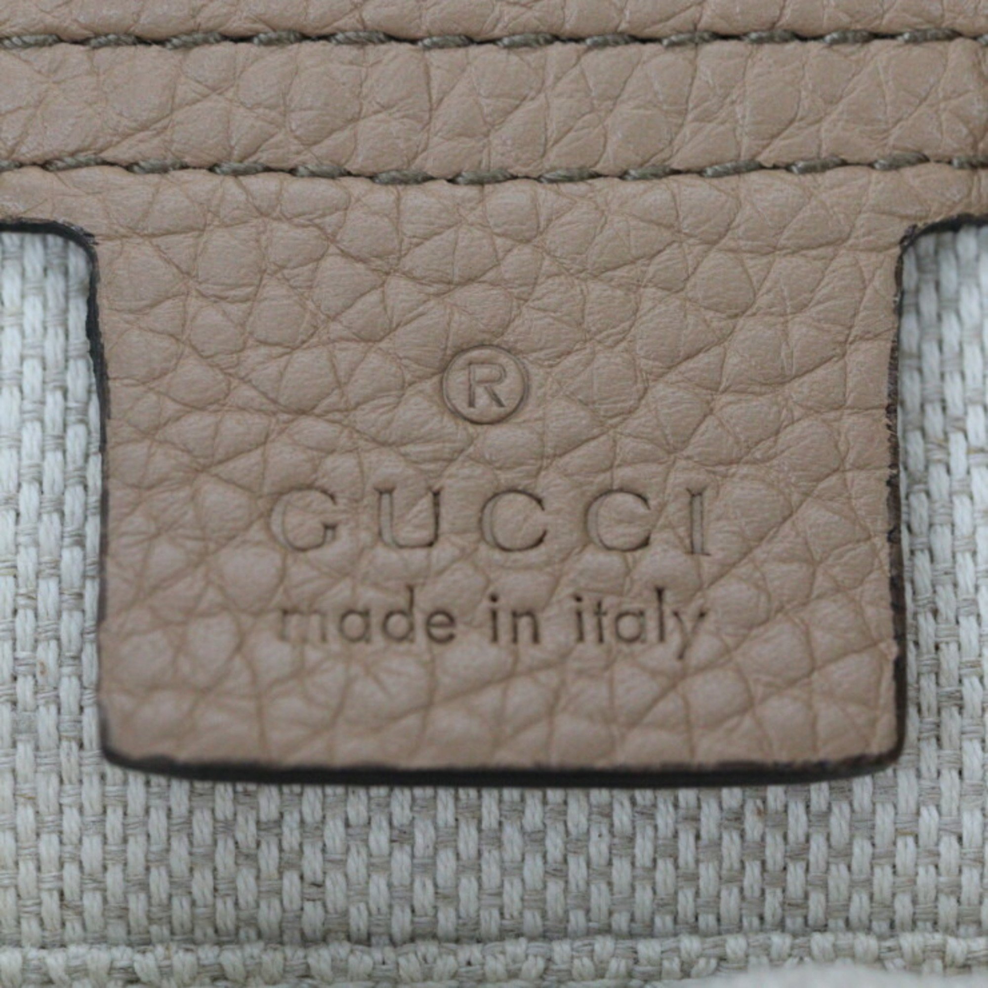 GUCCI Soho Handbag 408825 Leather Beige Shoulder Bag Tassel