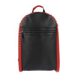 Christian Louboutin BACKPARIS Backpack/Daypack 1225145 Leather Rubber Black Red Backpack Spike Studs