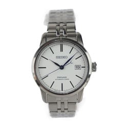 SEIKO PRESAGE Craftsmanship Watch SARX105 6R55-00D0 Stainless Steel Silver Enamel White Dial Automatic Date