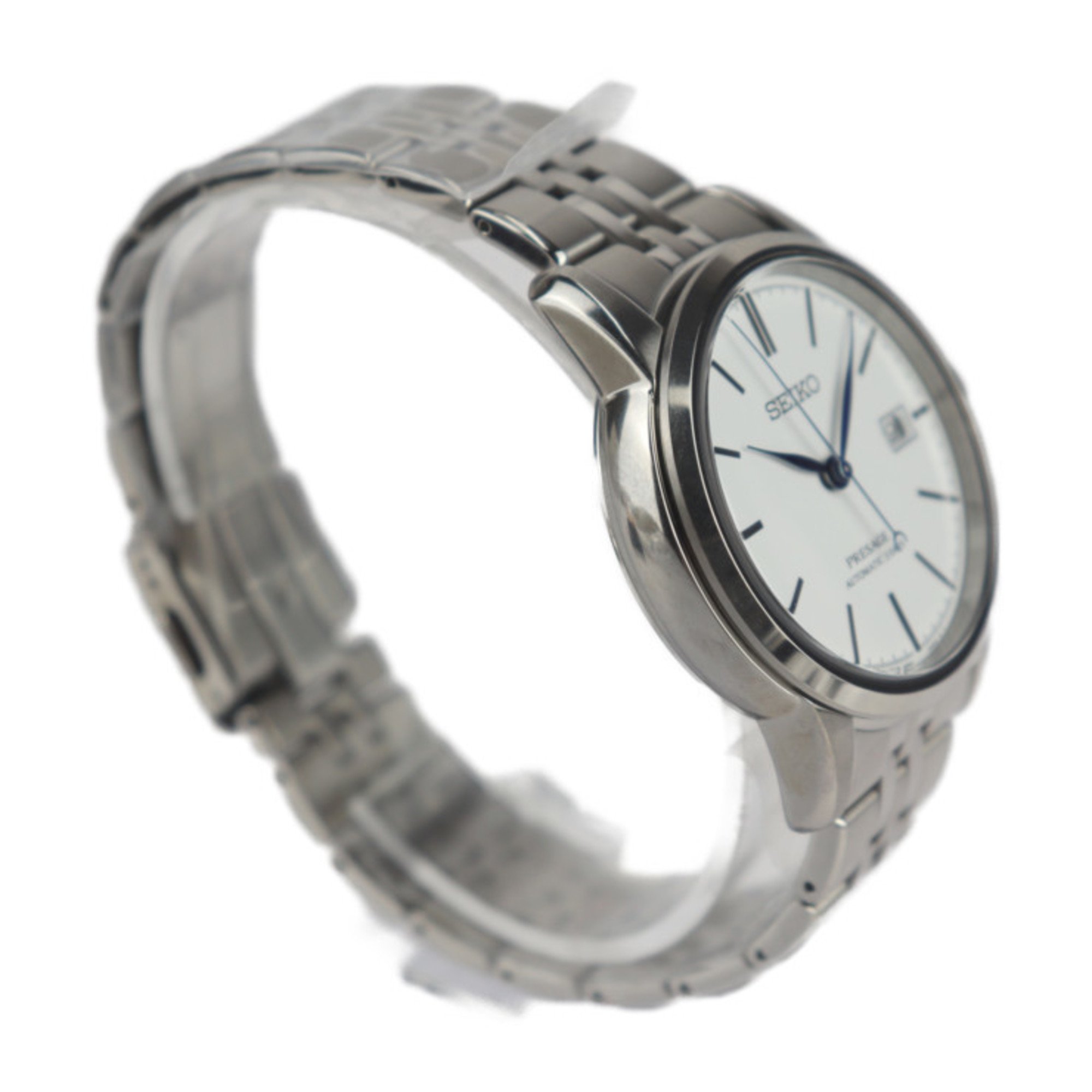 SEIKO PRESAGE Craftsmanship Watch SARX105 6R55-00D0 Stainless Steel Silver Enamel White Dial Automatic Date