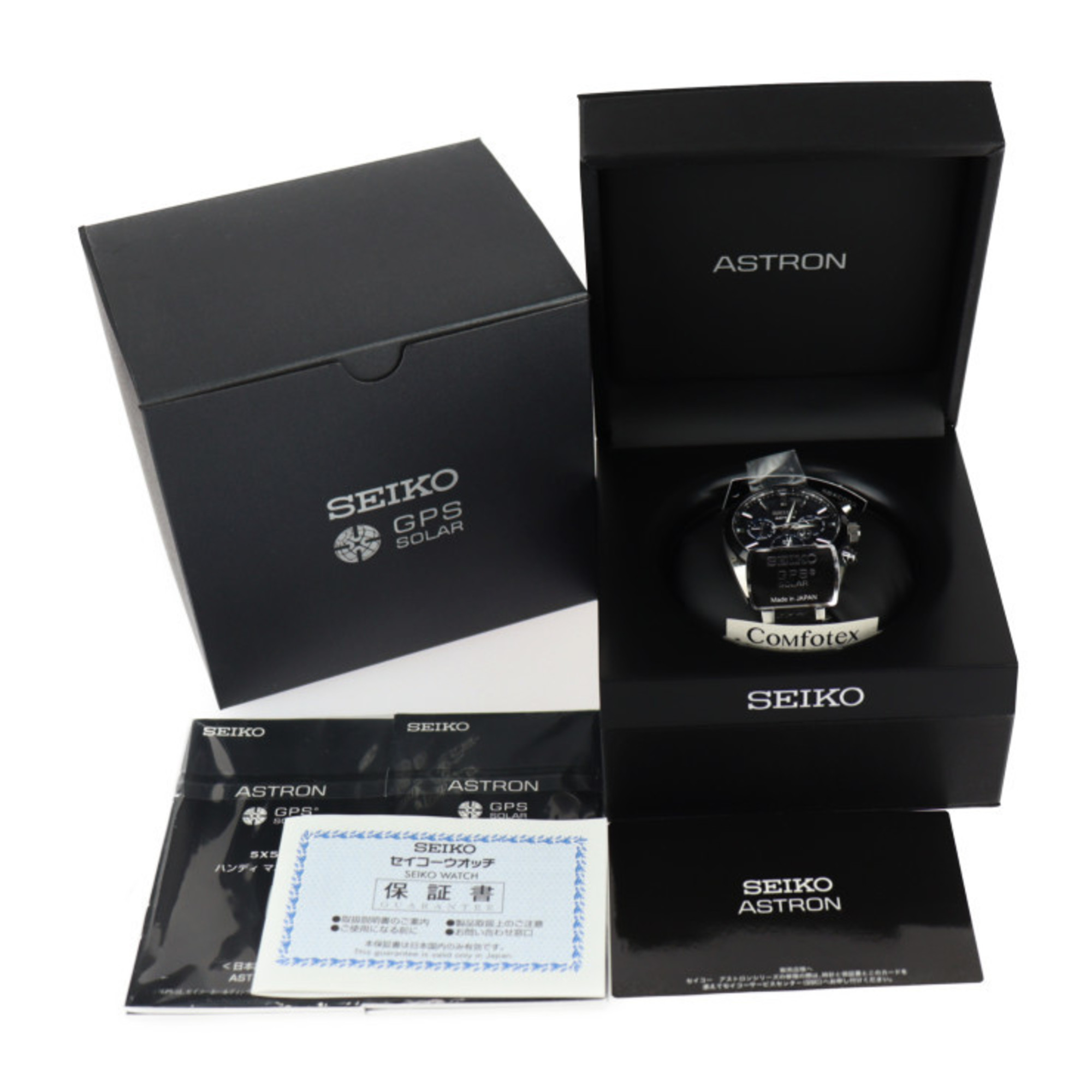 SEIKO ASTRON Dual Time 5X Series Watch SBXC053 5X53-0AJ0 Stainless Steel Silver Black Blue Solar Radio GPS