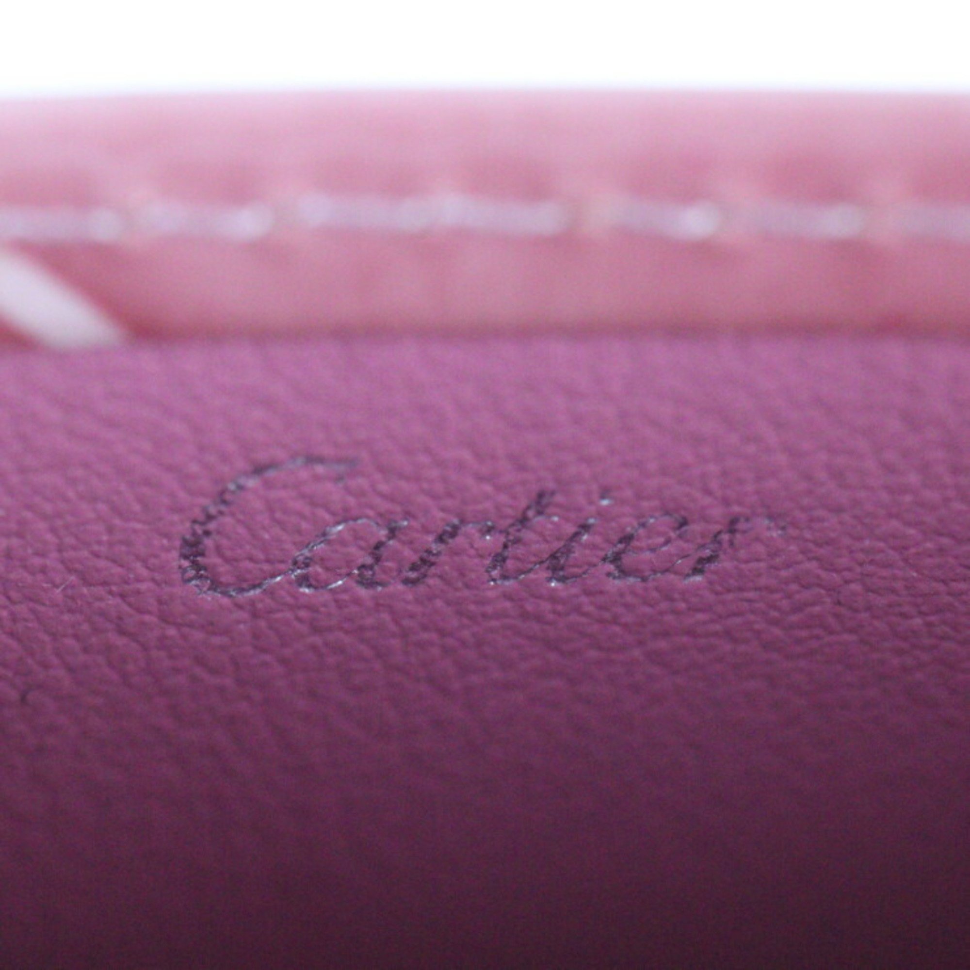 CARTIER Happy Birthday Business Card Holder/Card Case L3001477 Patent Leather Pink Holder Pass