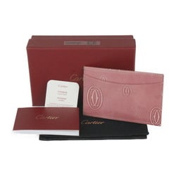 CARTIER Happy Birthday Business Card Holder/Card Case L3001477 Patent Leather Pink Holder Pass