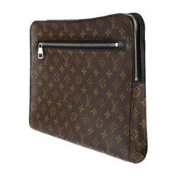 LOUIS VUITTON Louis Vuitton Portfolio Monogram Macassar Second Bag M40301 Leather Brown Black Clutch