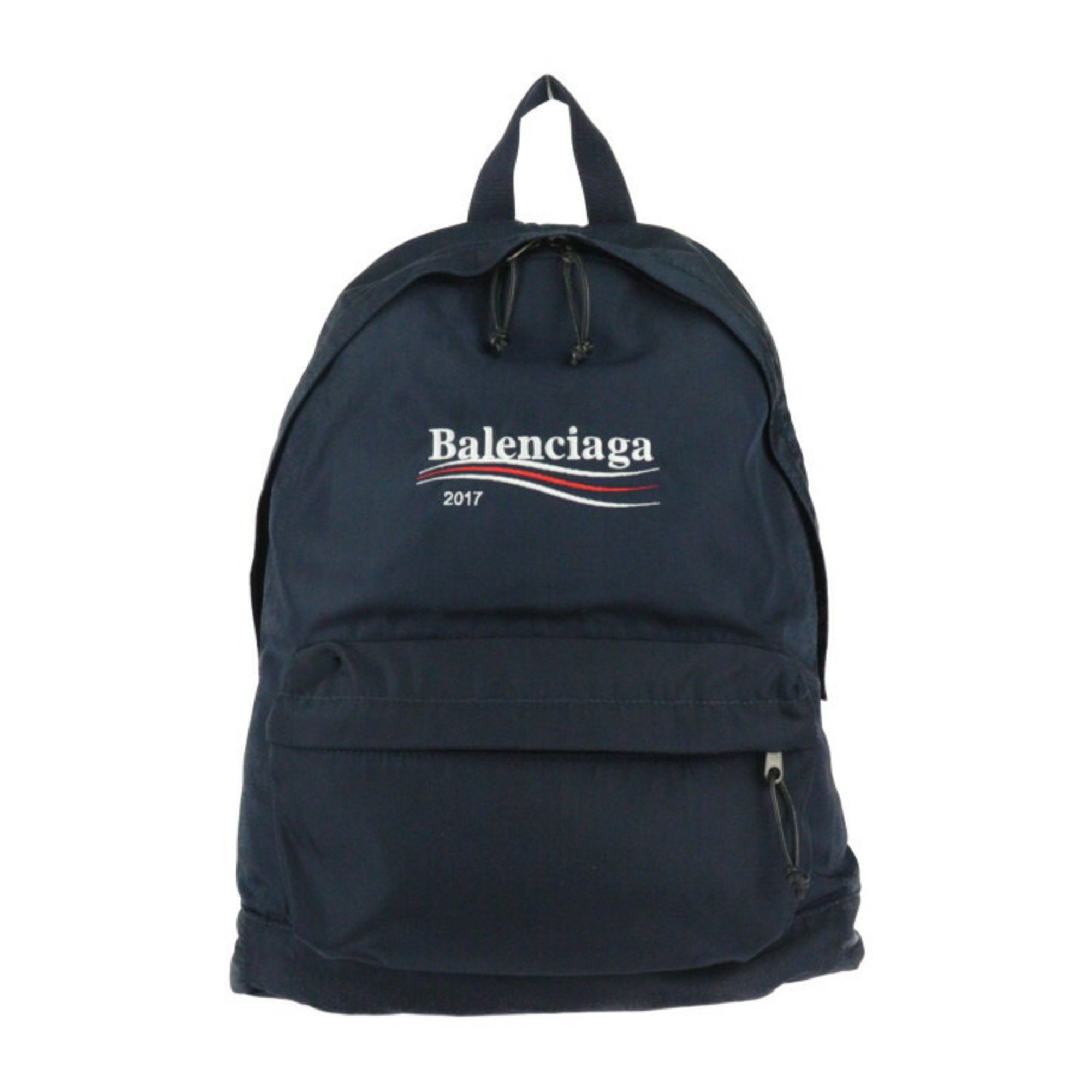 BALENCIAGA XPLORER Backpack, Daypack, 459744, Nylon Canvas, Navy, Embroidery