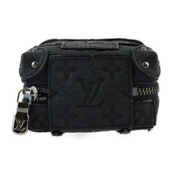 LOUIS VUITTON Louis Vuitton Porto Cle Backpack Trunk Monogram Keychain M00850 Taurillon Leather Black Bag Charm