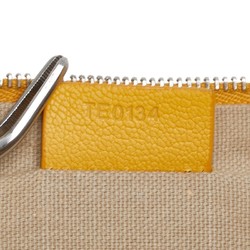 Givenchy Clutch Bag Second TE0134 Yellow Leather Women's