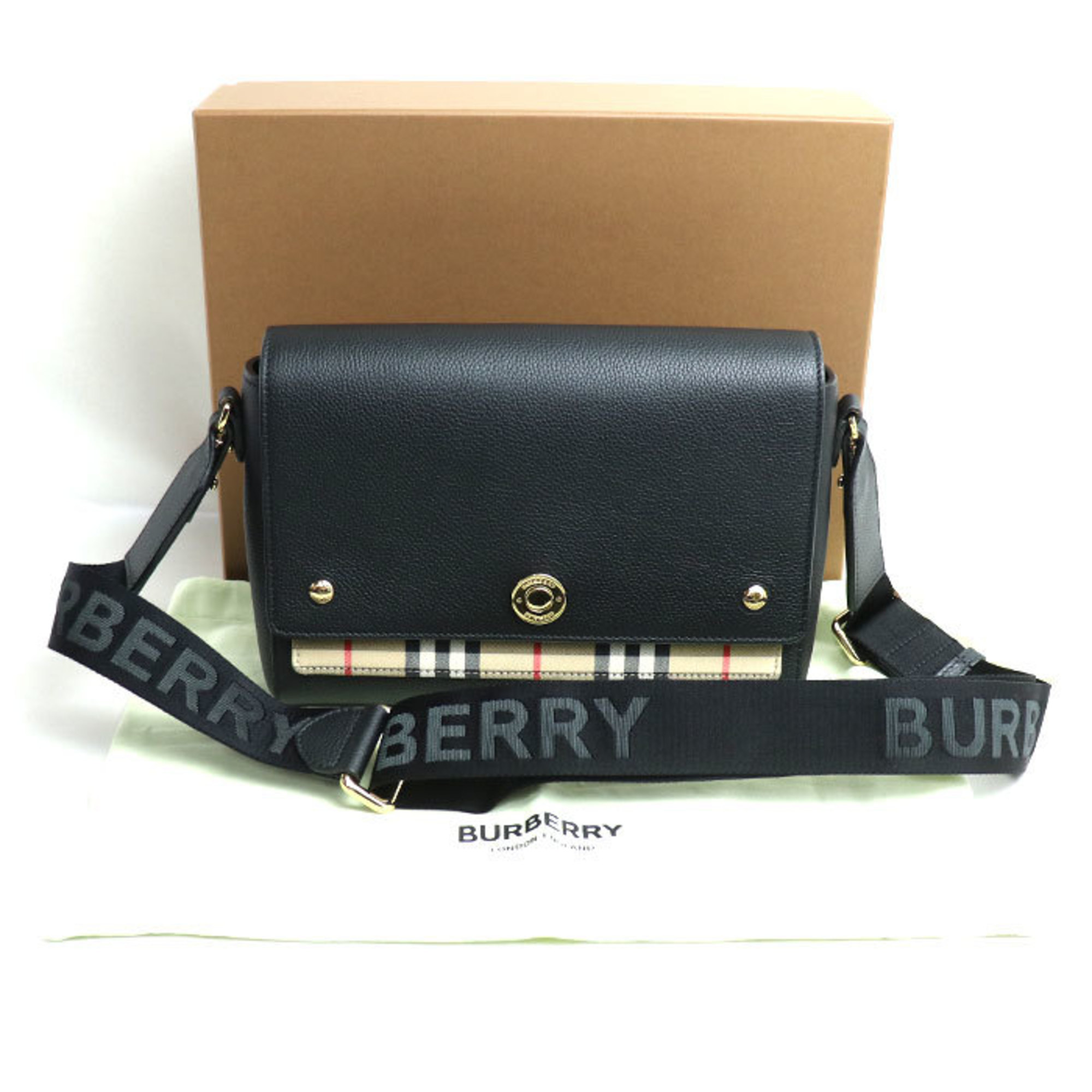 BURBERRY Notebook Bag Shoulder Black 8021110 Women's