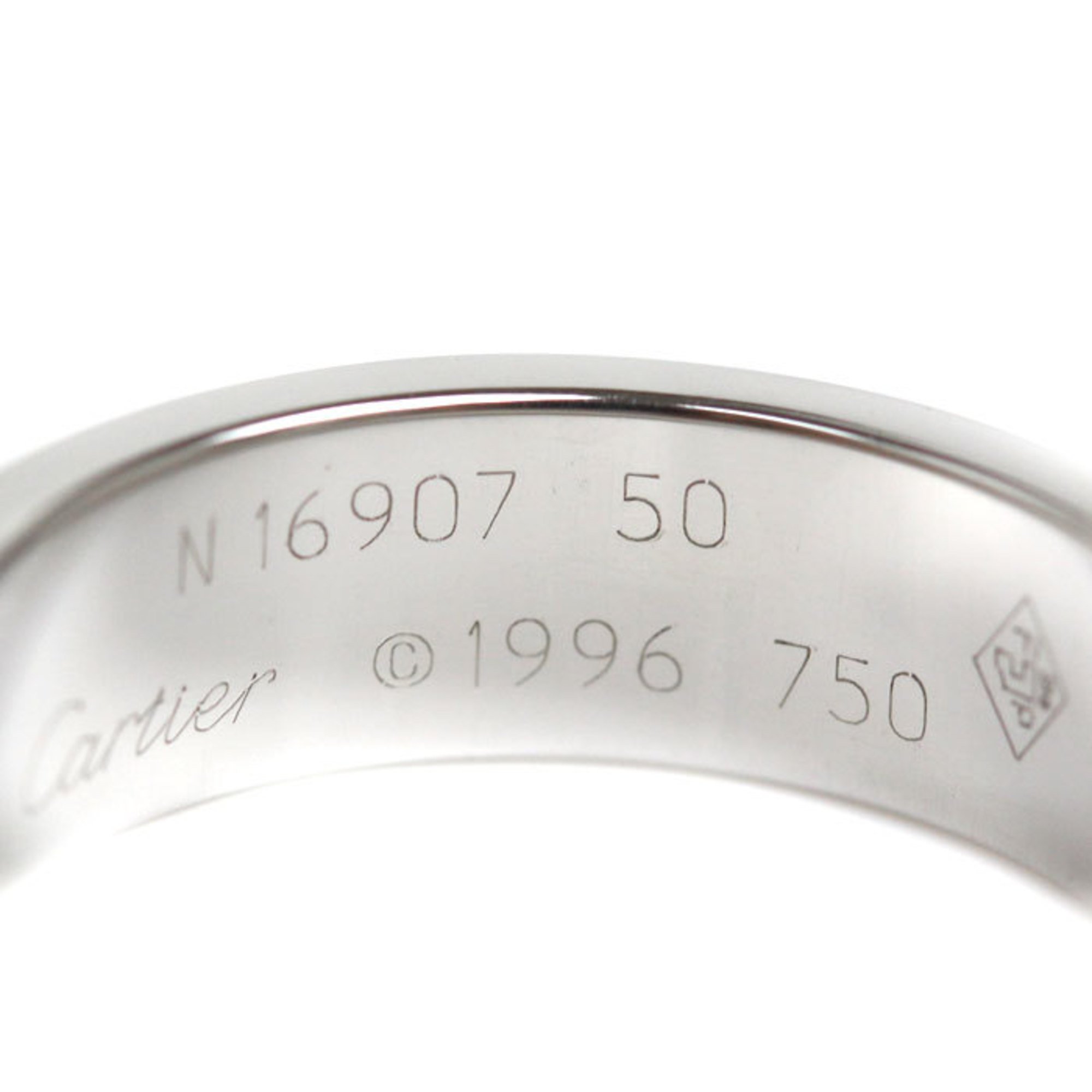 CARTIER Cartier K18WG White Gold Love Ring B4022650 Size 9.5 50 6.6g Women's