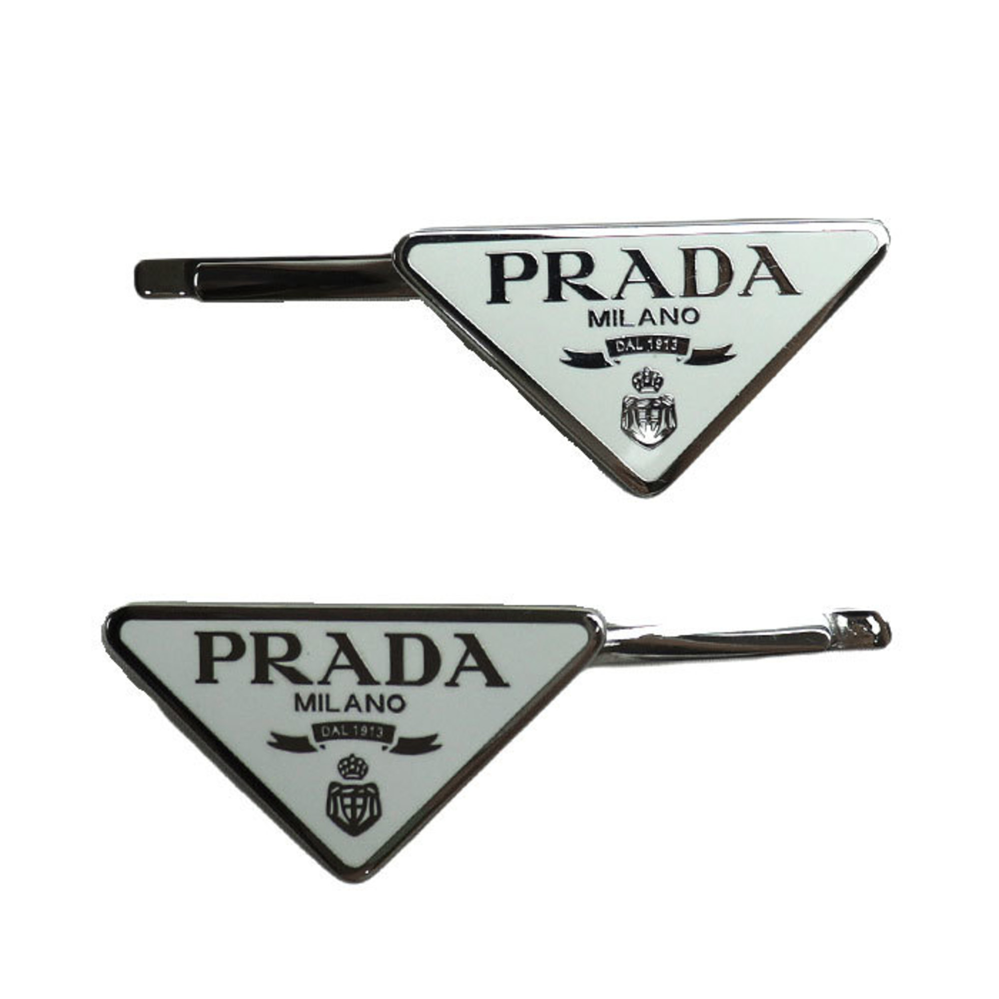 PRADA Prada Metal Triangle Hairpin Hair 1IF051 2BA6 F0009 2-piece set for women