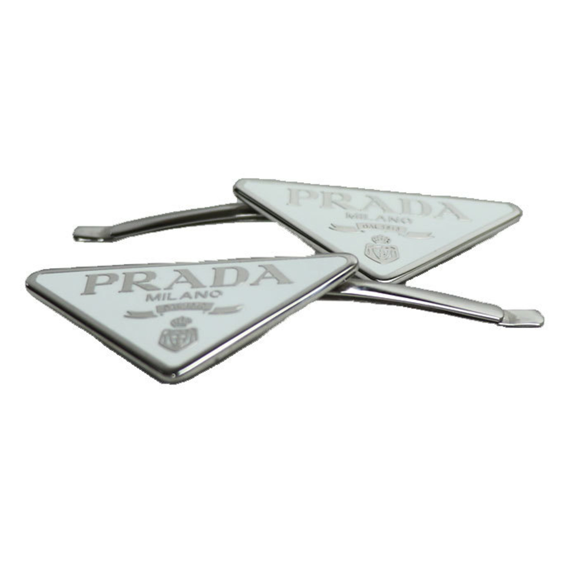 PRADA Prada Metal Triangle Hairpin Hair 1IF051 2BA6 F0009 2-piece set for women