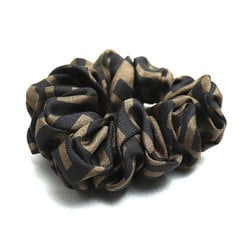 FENDI Silk Zucca Ribbon Motif Hair Scrunchie FXT268 Tie 2-Piece Set for Women