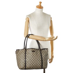 Gucci GG Supreme Tote Bag Handbag 197953 Brown Beige Leather PVC Women's GUCCI