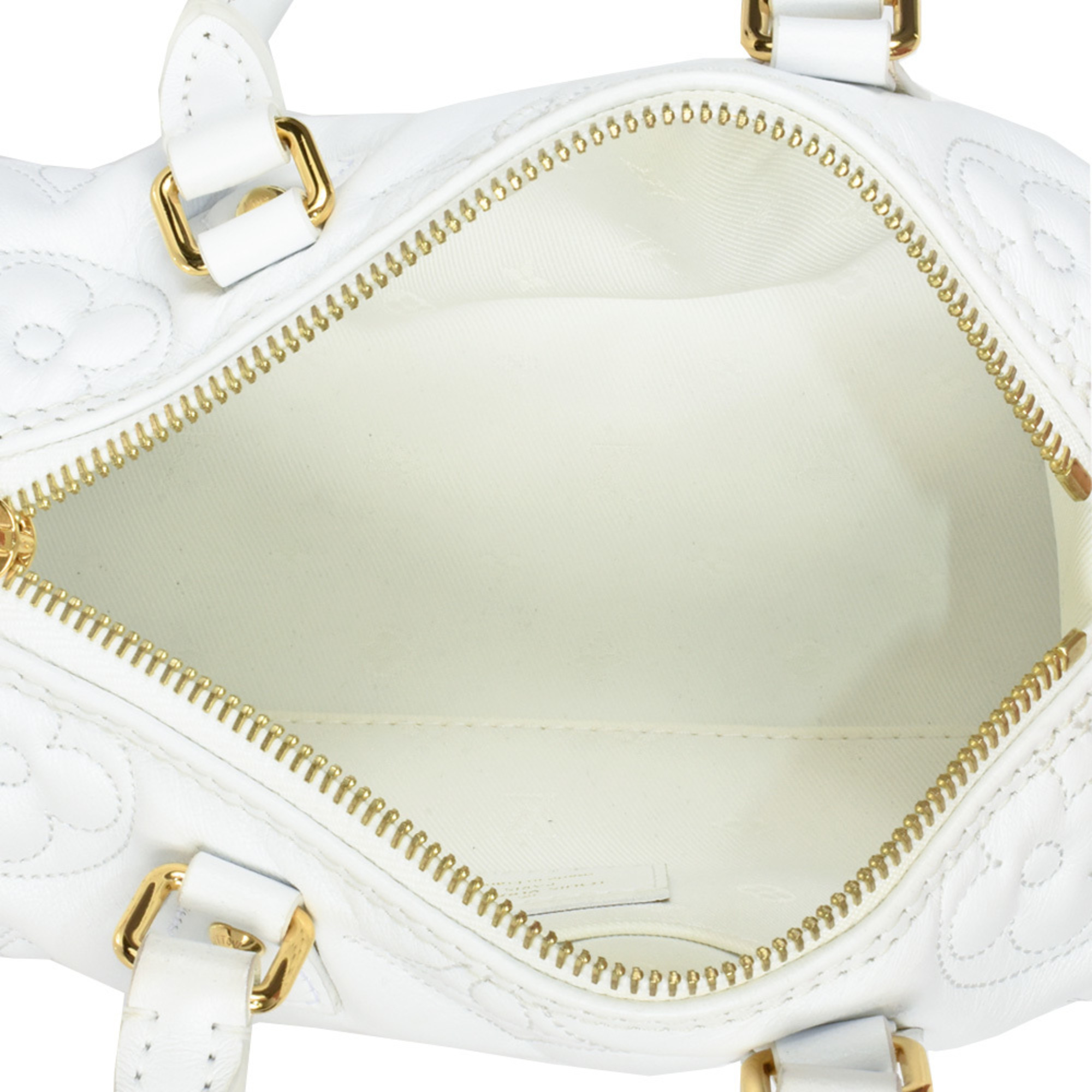 LOUIS VUITTON Papillon BB Bubble Gram Shoulder Bag 3WAY Calfskin M59827 White RFID Handbag