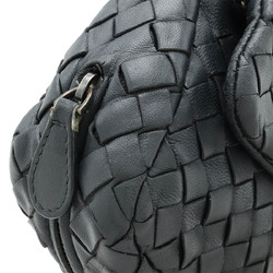 BOTTEGA VENETA Bottega Veneta Intrecciato Shoulder Bag Chain Pochette Pouch Leather Dark Gray 310774