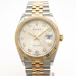 ROLEX Rolex Datejust Silver Computer Dial SS K18YG 10P Diamond Combi Ladies AT Automatic Watch 126233G