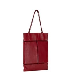 Prada handbag red leather women's PRADA