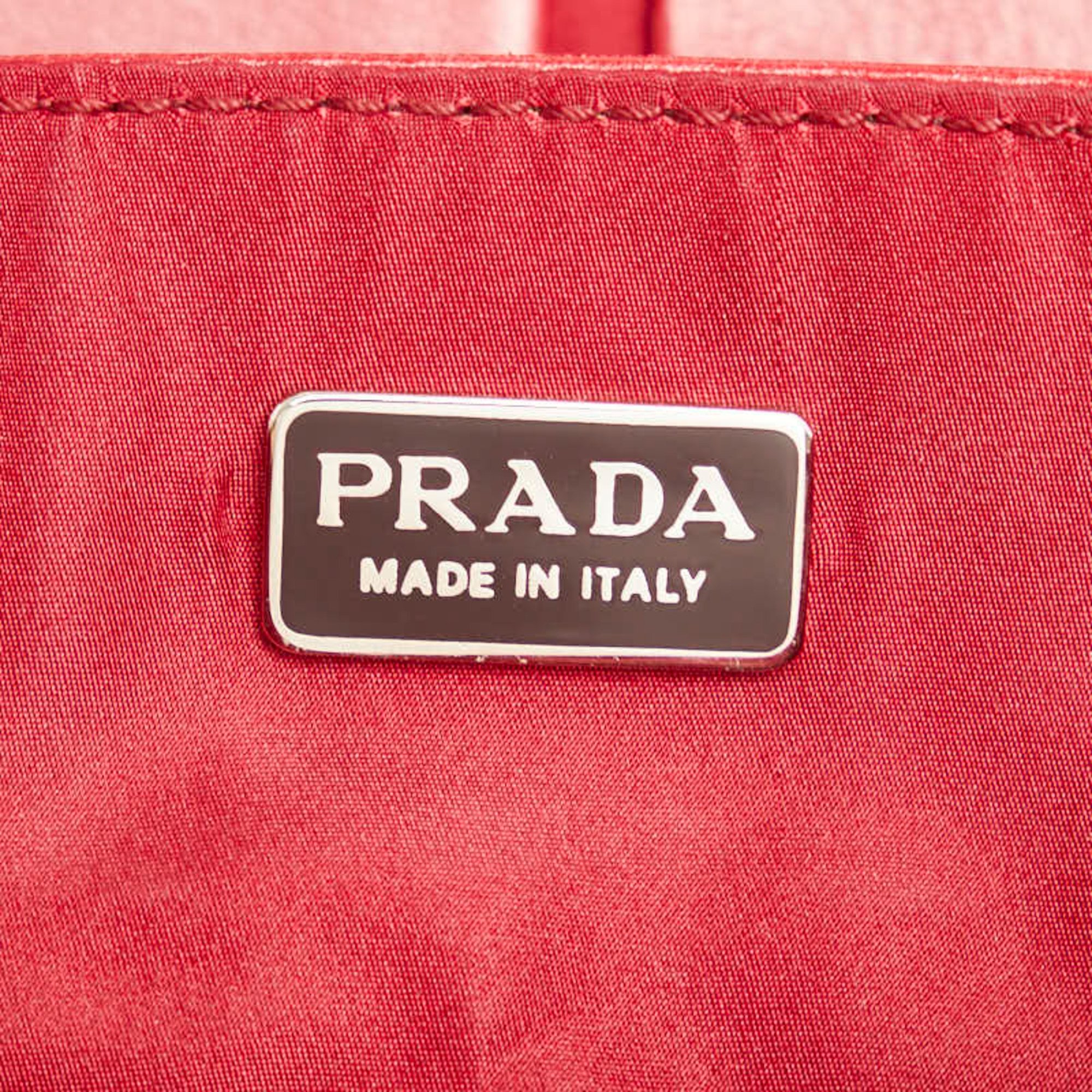 Prada handbag red leather women's PRADA