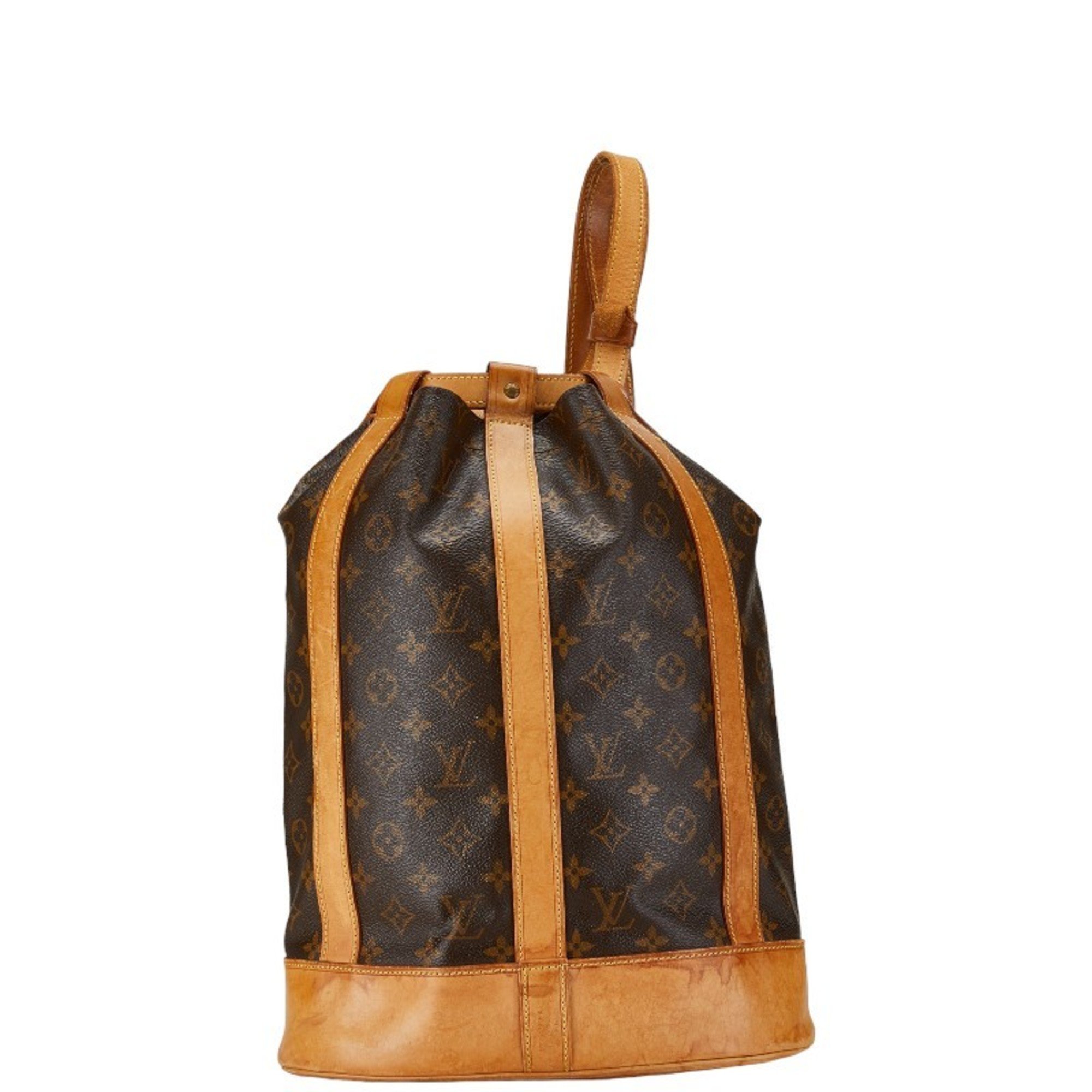 Louis Vuitton Monogram Randonne PM Shoulder Bag M42243 Brown PVC Leather Women's LOUIS VUITTON