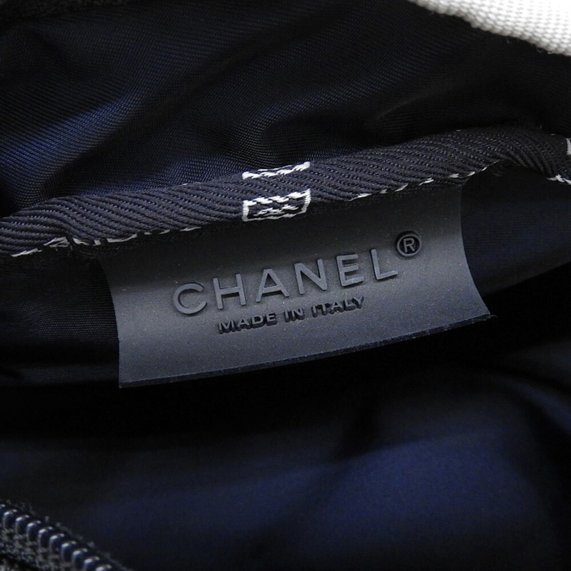 CHANEL Sports Line Coco Mark Body Bag with Seal No. 9 A27892 Waist Mesh Navy