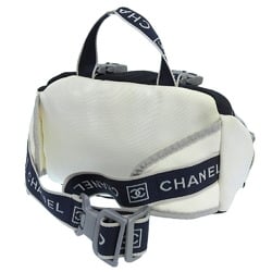 CHANEL Sports Line Coco Mark Body Bag with Seal No. 9 A27892 Waist Mesh Navy