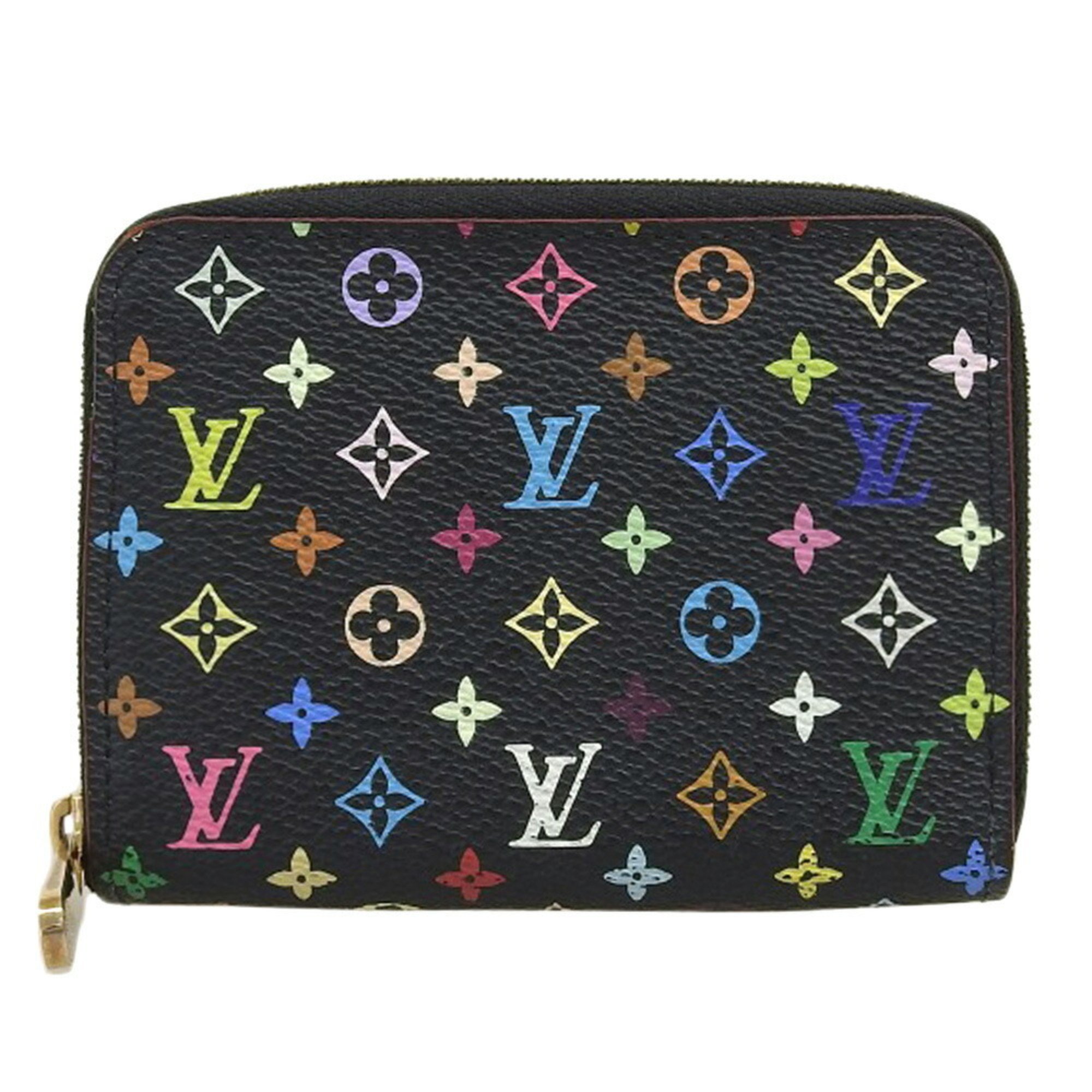 Louis Vuitton LOUIS VUITTON Monogram Multicolor Zippy Coin Purse M93740 Case Noir