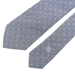 LOUIS VUITTON Monogram Necktie M76832 Men's Silk Grey