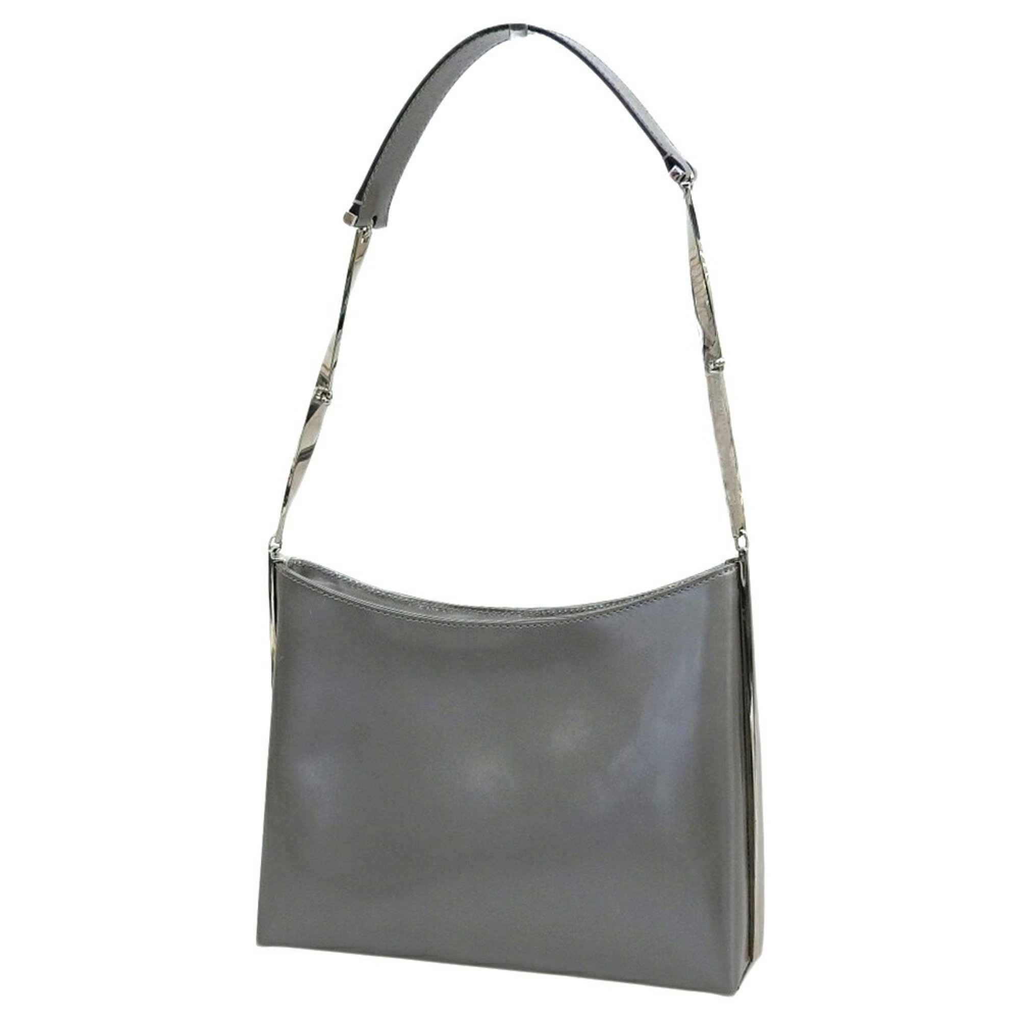 Salvatore Ferragamo SALVATORE FERRAGAMO Bag BK 21 0245 Leather Silver