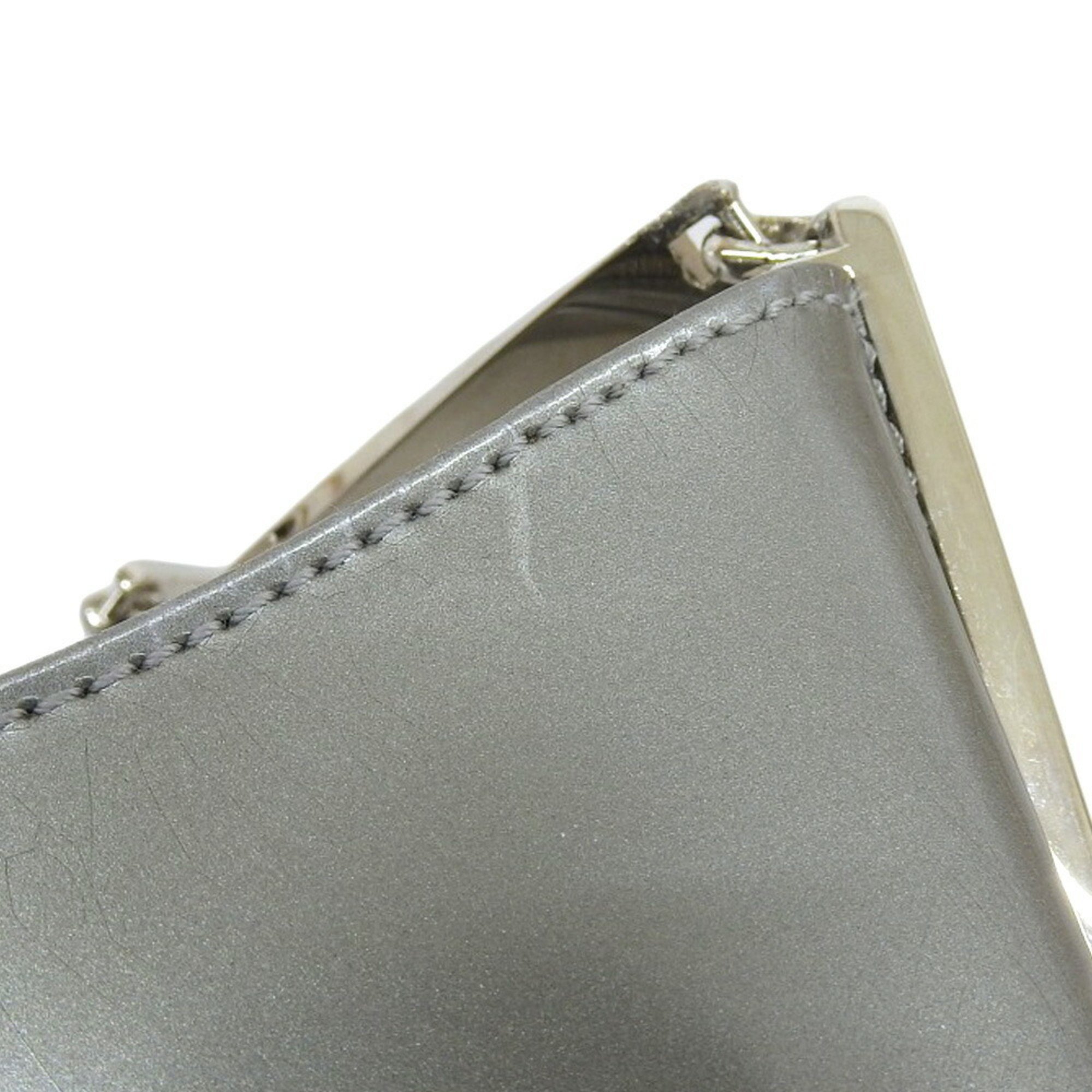 Salvatore Ferragamo SALVATORE FERRAGAMO Bag BK 21 0245 Leather Silver