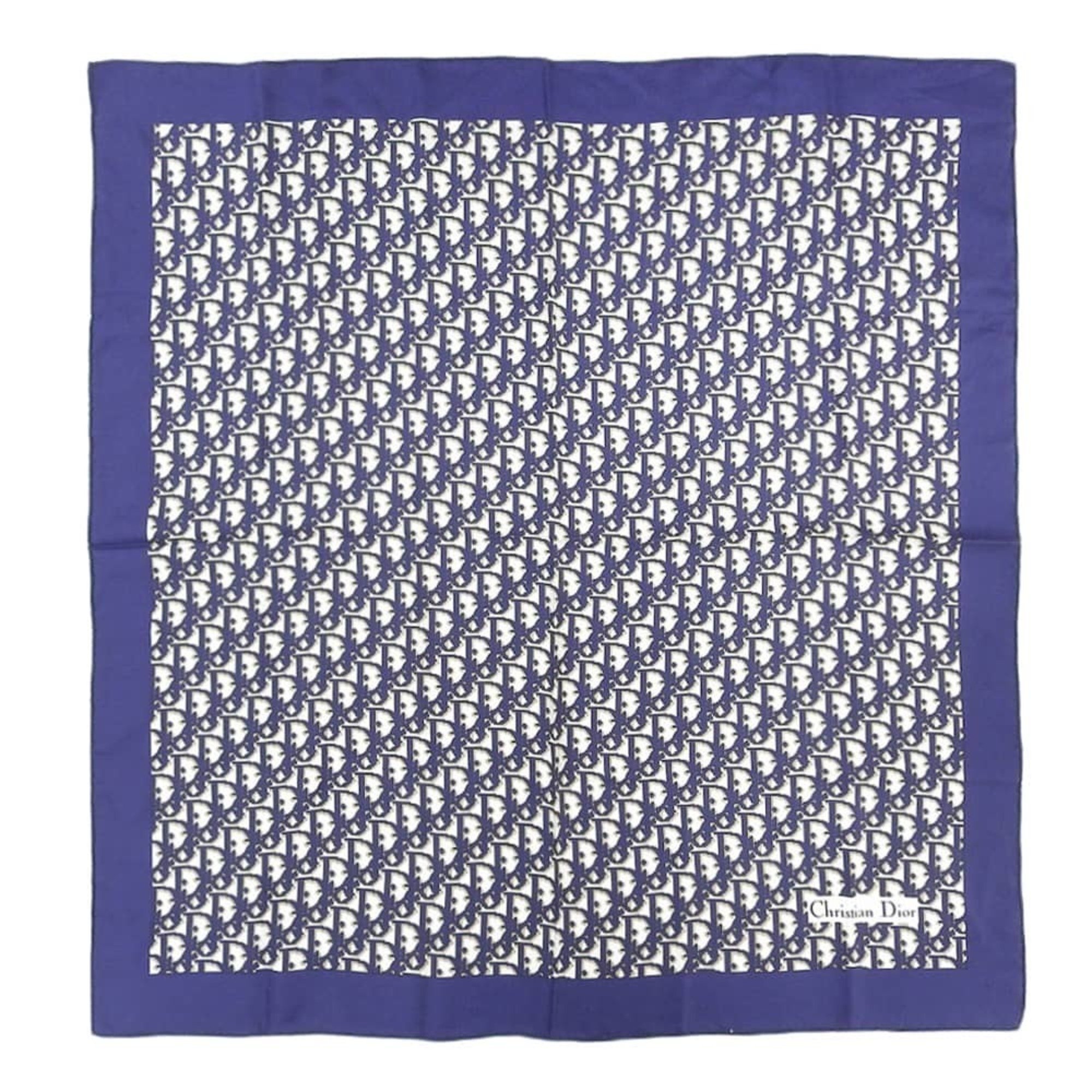 Christian Dior Trotter Scarf for Women, Silk, Navy