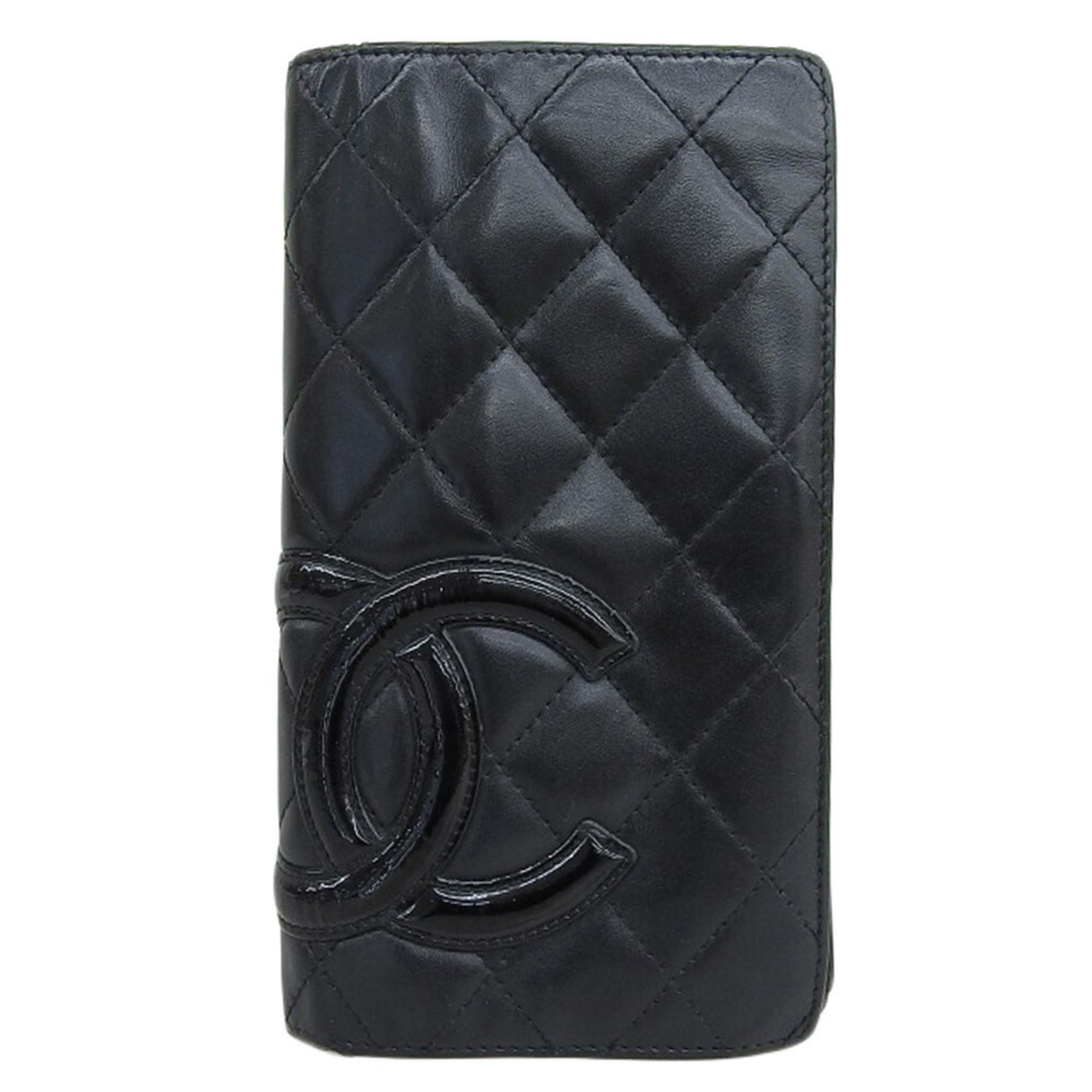 CHANEL Cambon Line Coco Mark Bi-fold Long Wallet A26717 with Seal 1 Boutique 08.10.13 D.K Black x