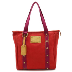 LOUIS VUITTON Louis Vuitton Antigua Line Cabas MM Tote Bag Shoulder Canvas Rouge Red Purple M40034