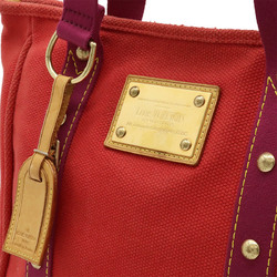 LOUIS VUITTON Louis Vuitton Antigua Line Cabas MM Tote Bag Shoulder Canvas Rouge Red Purple M40034