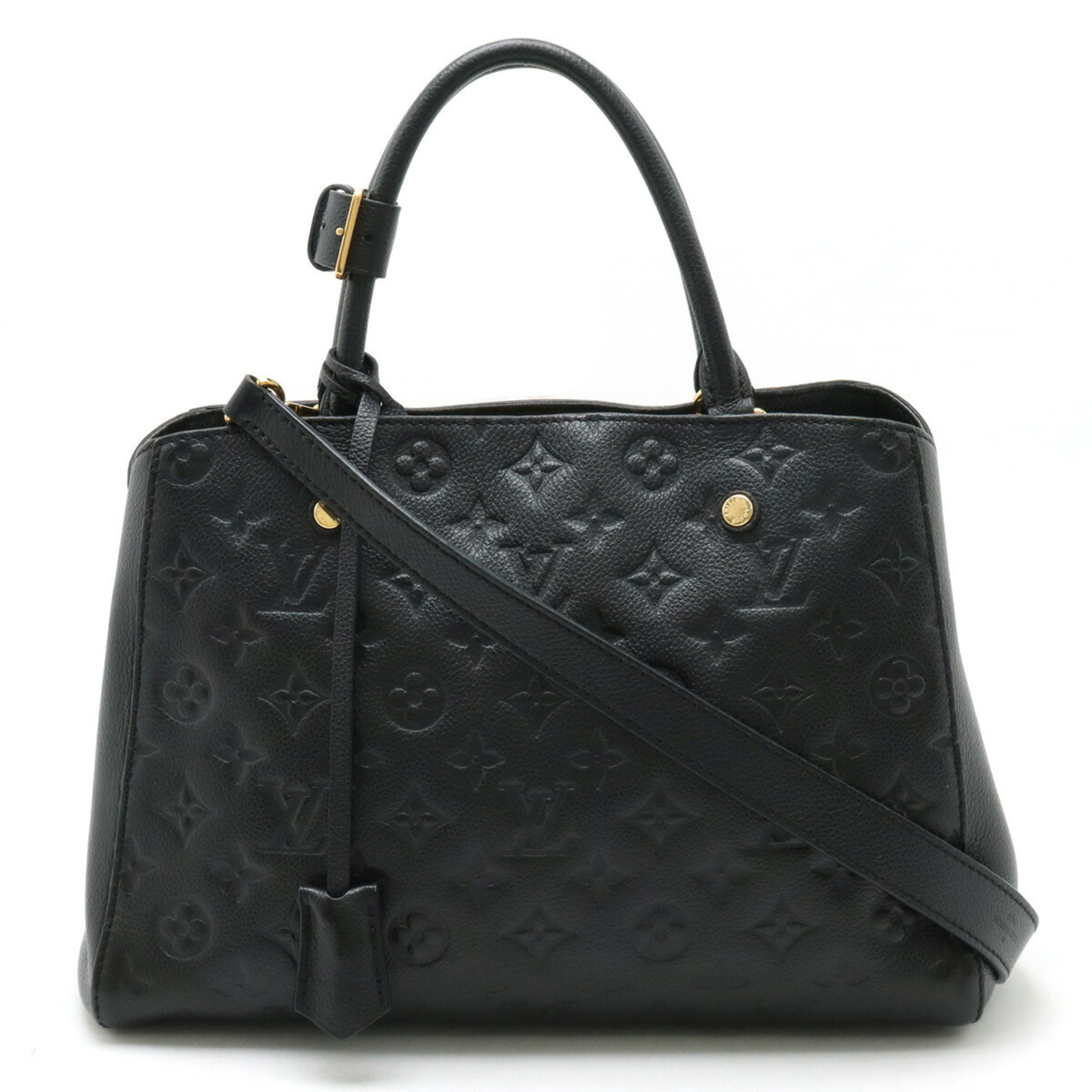 LOUIS VUITTON Louis Vuitton Monogram Empreinte Montaigne MM Handbag Shoulder Bag Noir Black M41048