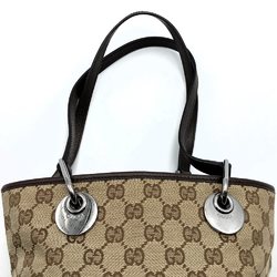 GUCCI 120840 Shoulder Bag Bucket Shape Brown x Dark GG Canvas Women's