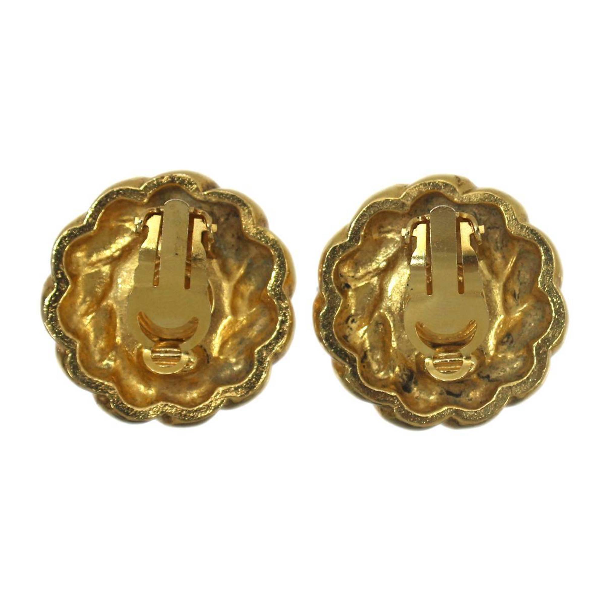 CHANEL Chanel Mabe pearl earrings, gold plated, large, round design, for women