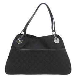 GUCCI Gucci Handbag GG Canvas Black 121023・1956