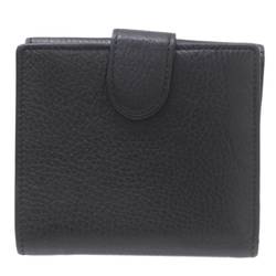 GUCCI Gucci Interlocking W Bi-fold Wallet Leather Black 598167