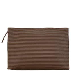 Saint Laurent Border Second Bag Pouch Brown PVC Women's SAINT LAURENT