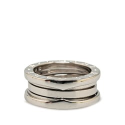 BVLGARI B-ZERO B.Zero1 3-Band Link Ring #50 K18WG White Gold Women's