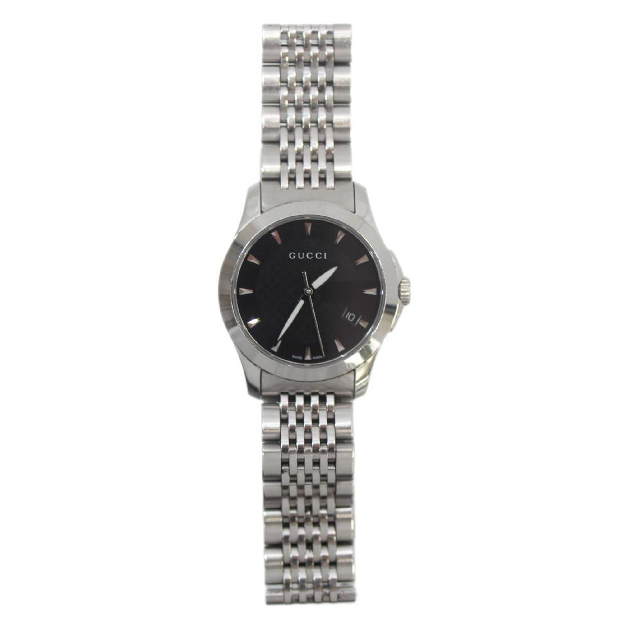 GUCCI G Timeless Ladies Quartz Watch Silver 126.5 13241135