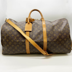 LOUIS VUITTON M41414 Keepall Bandouliere 55 Boston Bag 2way Brown Monogram Women's Men's