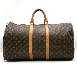 LOUIS VUITTON M41414 Keepall Bandouliere 55 Boston Bag 2way Brown Monogram Women's Men's