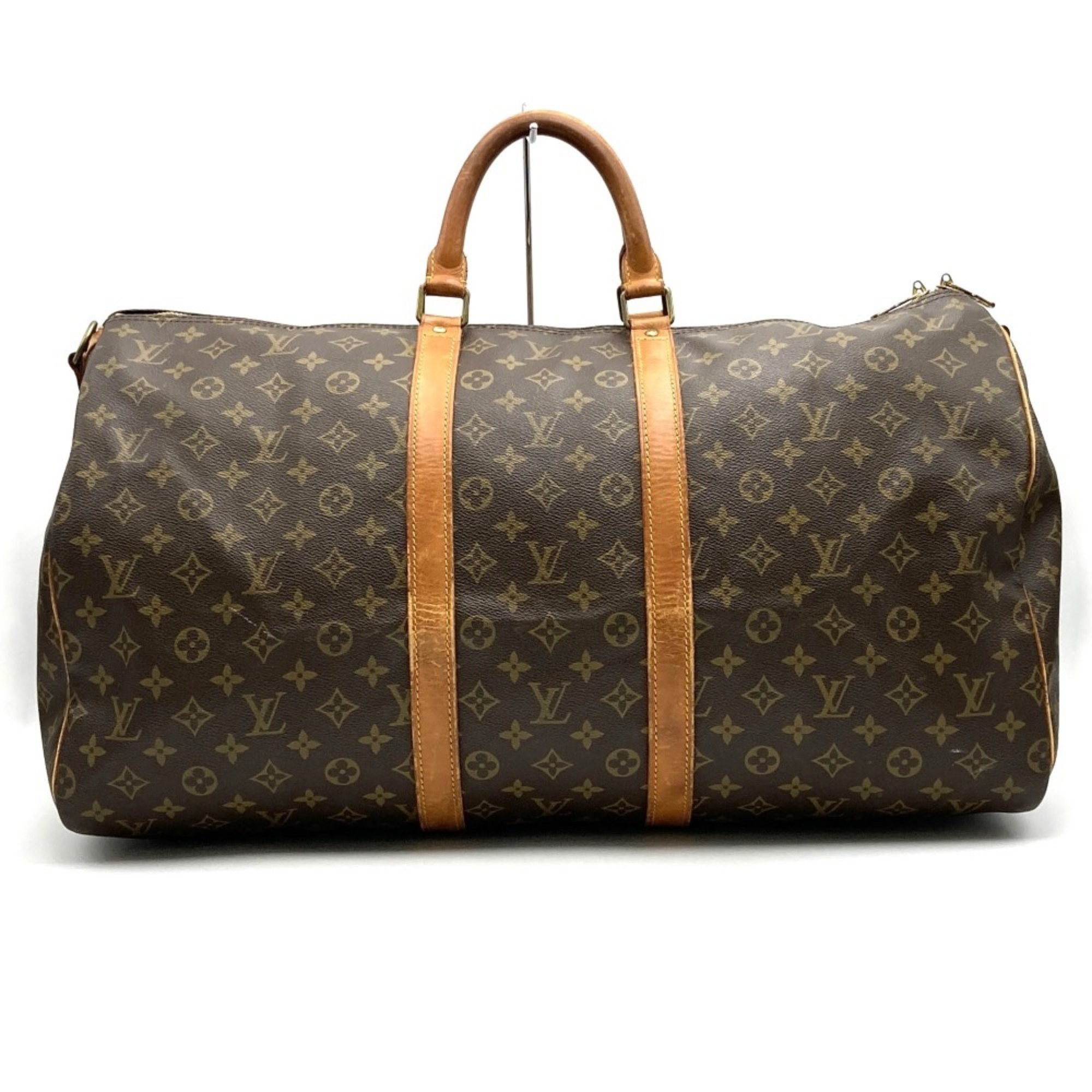 LOUIS VUITTON M41414 Keepall Bandouliere 55 Boston Bag 2way Brown Monogram Women's Men's