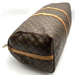 LOUIS VUITTON M41414 Keepall Bandouliere 55 Boston Bag 2way Brown Monogram Women's Men's