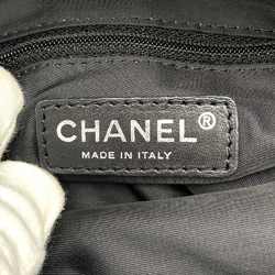 CHANEL Paris Biarritz Tote PM Bag Handbag Black Canvas Women's Coco Mark